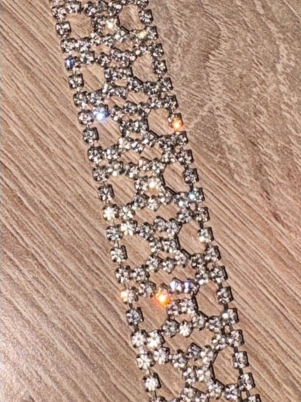 Vintage Crystal Rhinestone Statement Bracelet